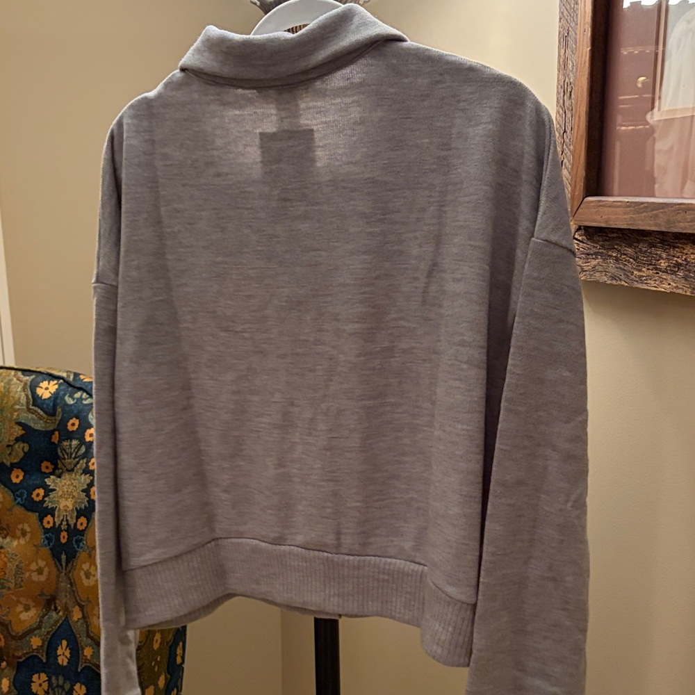 H&M Light Gray Melange Cardigan with Collar/NWT/XL - Picture 12 of 12